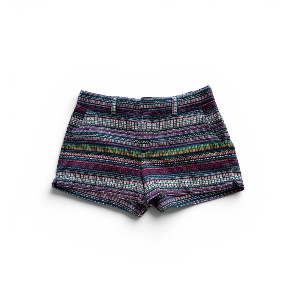 Gap Women's Low Rise Shorts Colorful Rainbow Striped Pattern Boho Shorts Size 2
